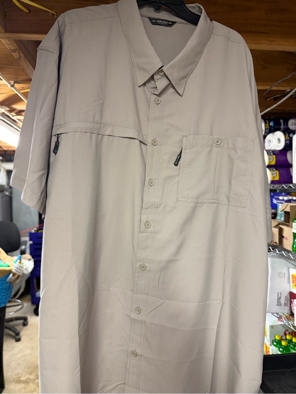 Drake Vintage Khaki Short Sleeve Flyweight Shirt